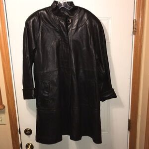 Vintage Tibor Leather Coat L